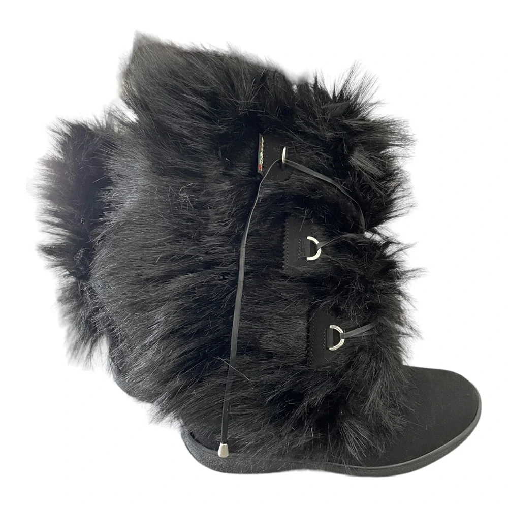 Oscar Sport Faux Fur Boots Julia Apres Ski 37 Black‎